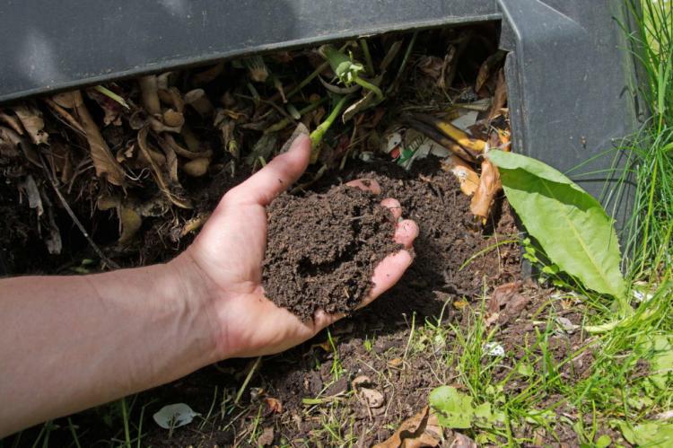 Quick and thermal composters usually have a removal flap